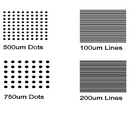Dot and line gratings max