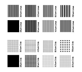 Dot and line gratings max